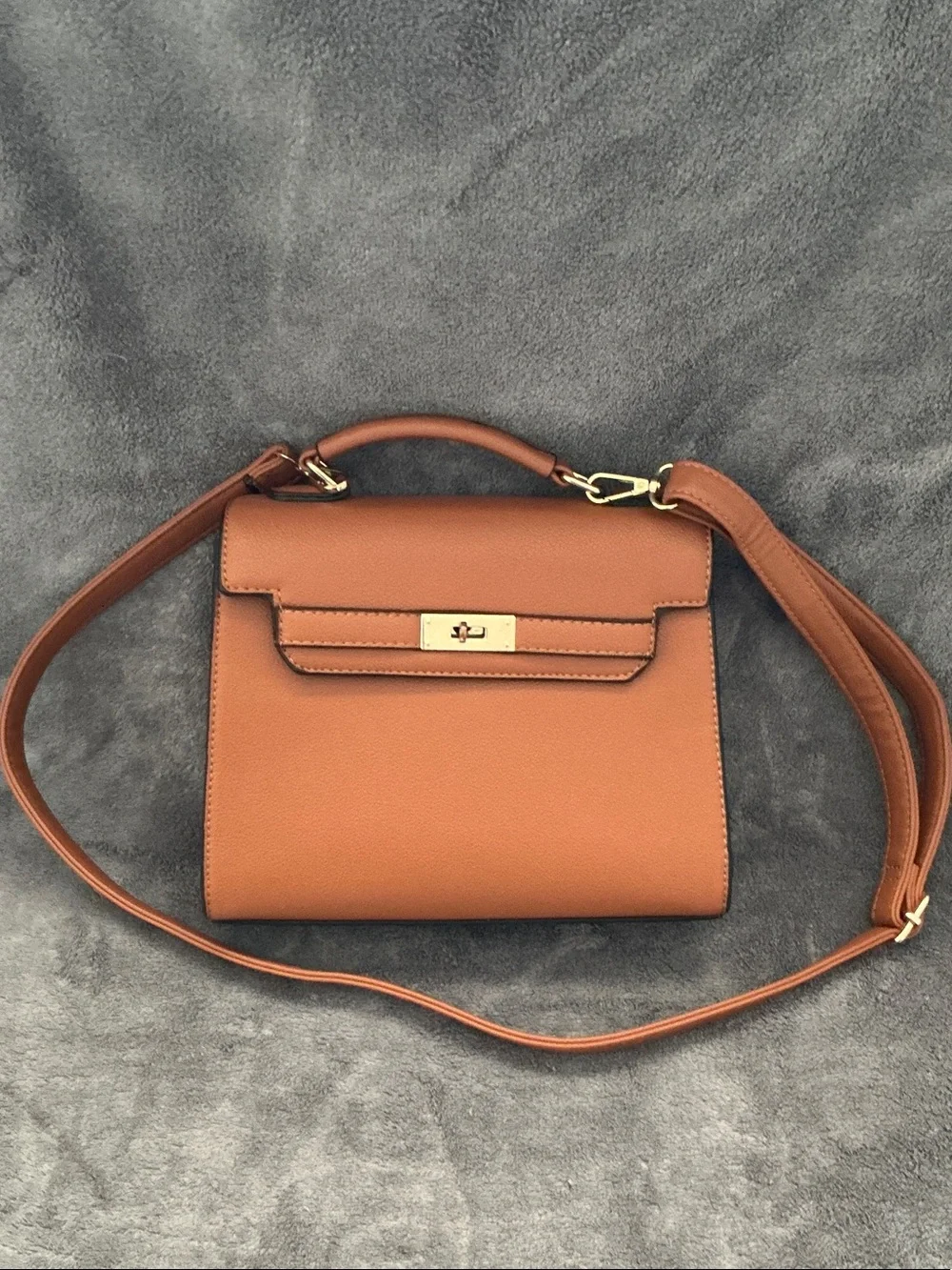 Women's Structured Top-Handle Satchel in Tan